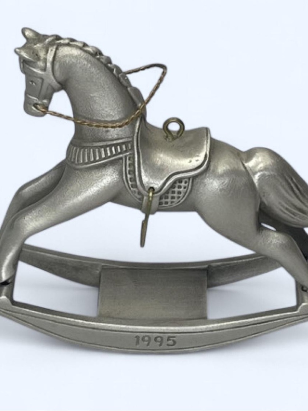 Hallmark Keepsake 1995 Pewter Rocking Horse Anniversary Edition Ornament